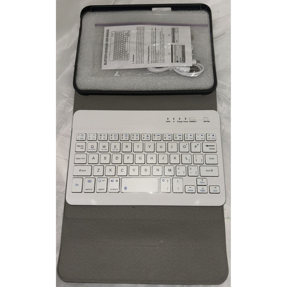 Portable Mini Wireless Bluetooth Keyboard Tablet Laptop Smartphone Ipad W/ Case